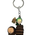 Llavero Acero  Zoro Barril 13cm One Piece