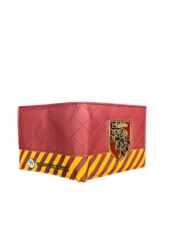 Billetera Cuero Sintético Metal Gryffindor Rojo Harry Potter
