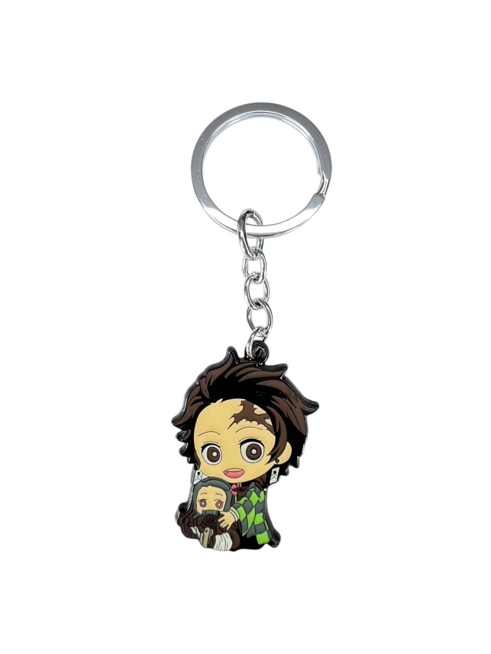 Llavero Metal Tanjiro Nezuko Niña 10cm Demon Slayer