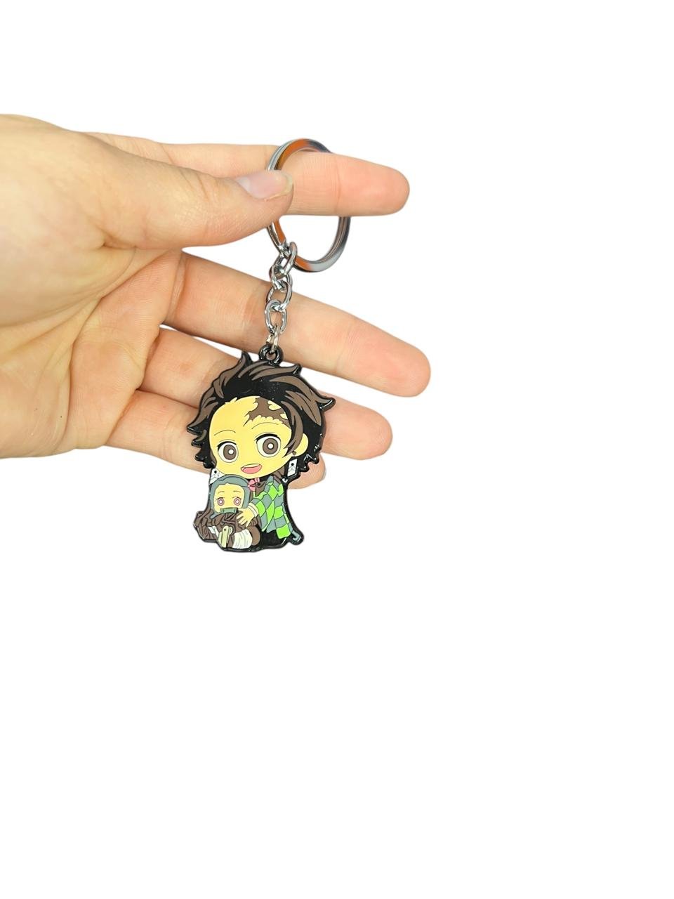 Llavero Metal Tanjiro Nezuko Niña 10cm Demon Slayer - Imagen 4