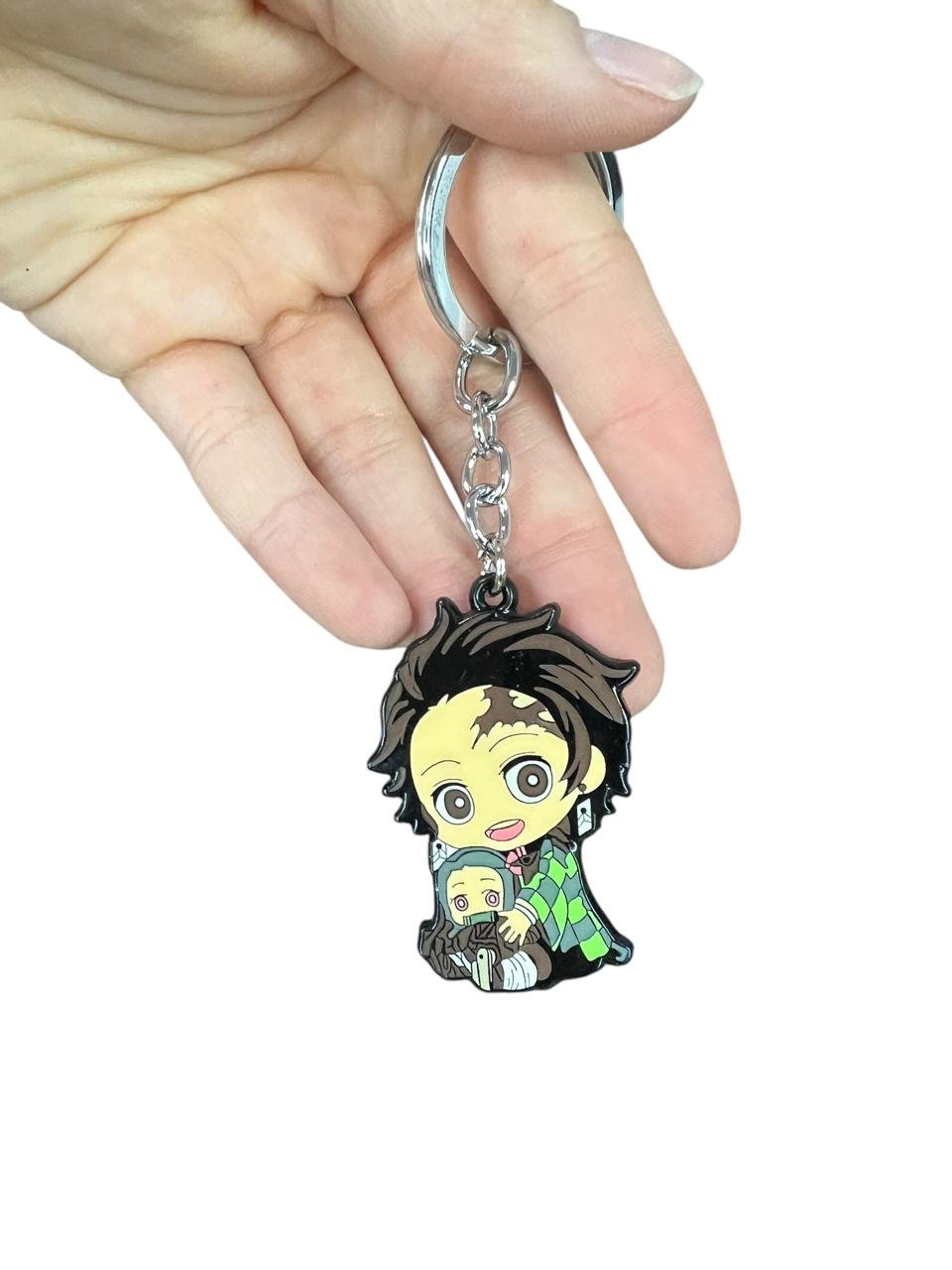 Llavero Metal Tanjiro Nezuko Niña 10cm Demon Slayer - Imagen 5