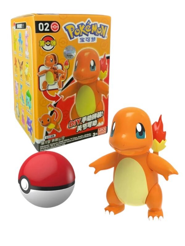 Figura Armable Charmander + Pokebola Pokemon 7 Cm