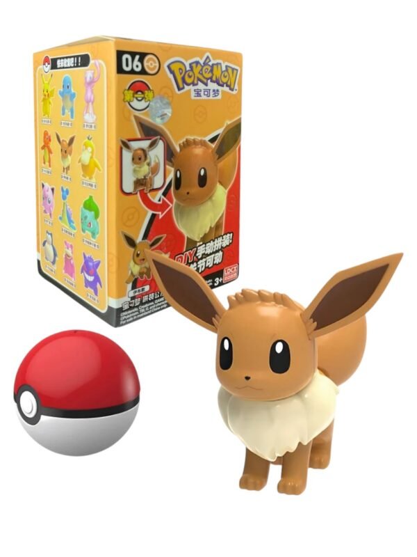 Figura Armable Eevee+ Pokebola Pokemon 6 Cm