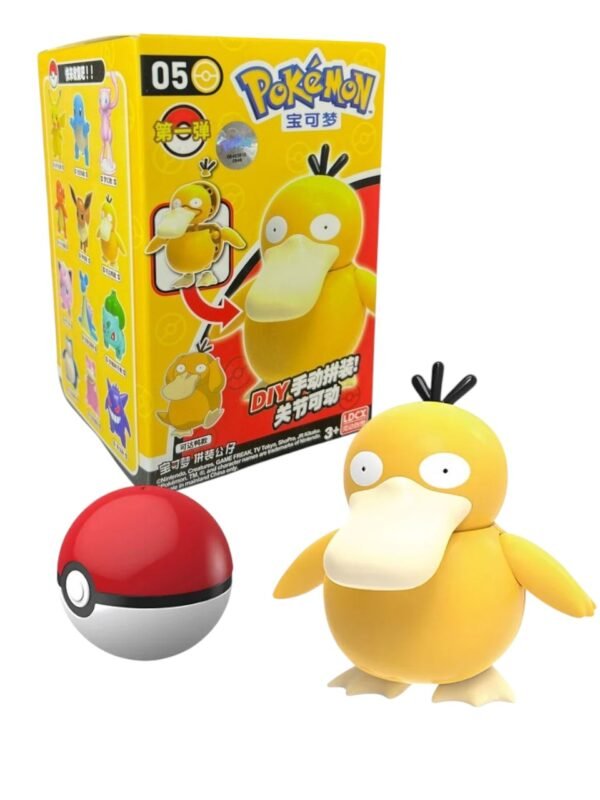 Figura Armable Psyduck + Pokebola Pokemon 7 Cm