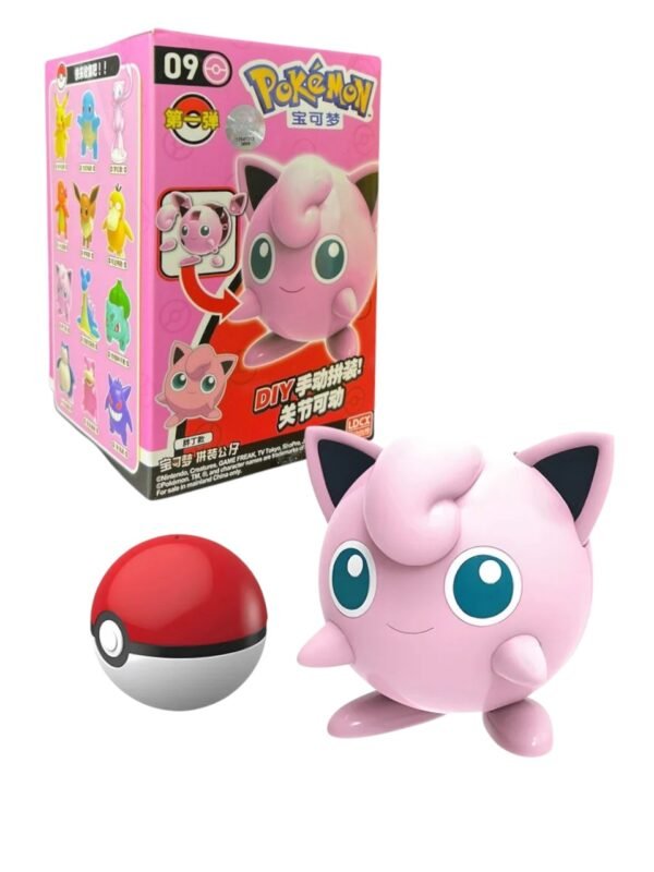 Figura Armable Jigglypuff + Pokebola Pokemon 6 Cm