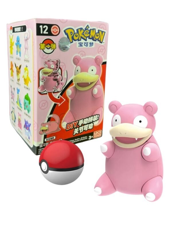 Figura Armable Slowpoke + Pokebola Pokemon 6 Cm