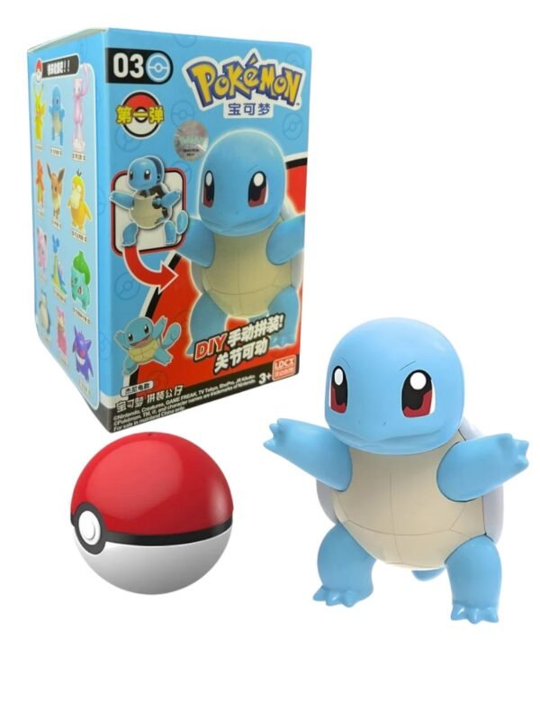 Figura Armable Squirtle + Pokebola Pokemon 6 Cm