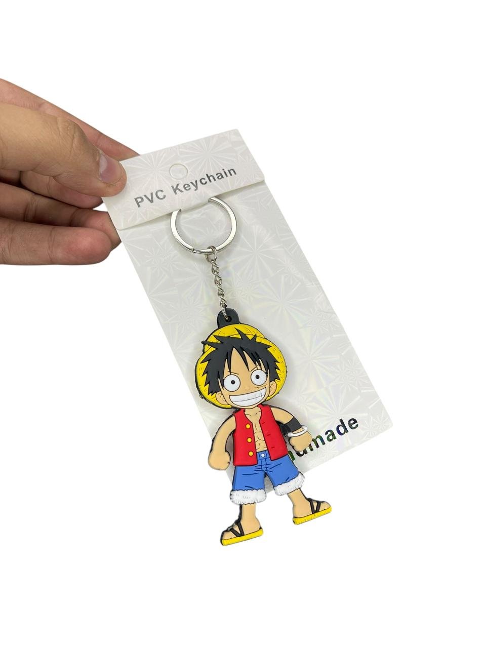 LLavero Goma Plano Luffy One Piece
