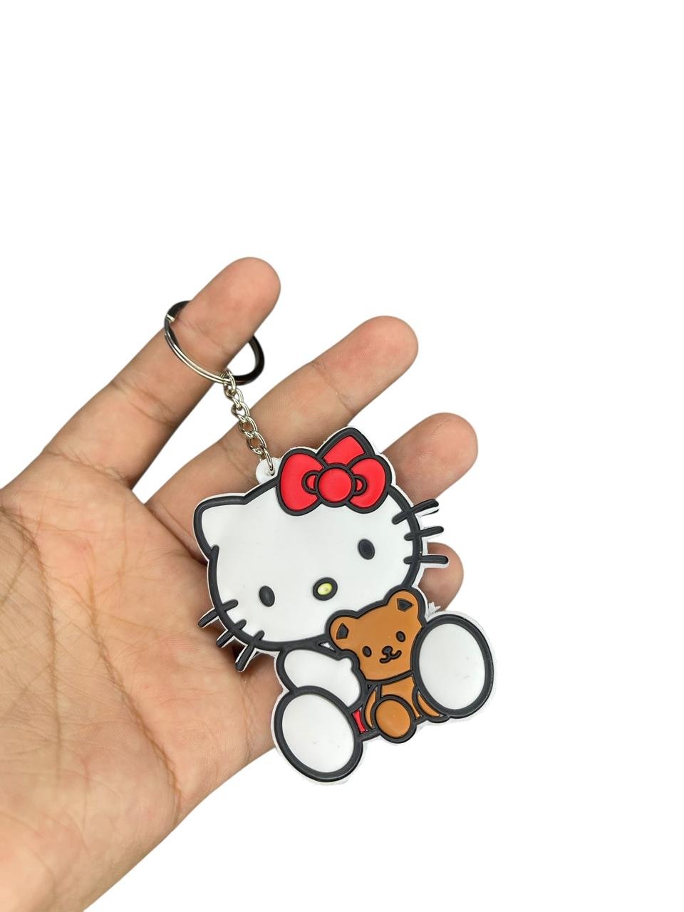 LLavero Goma Plano Hello Kitty Con Osito - Imagen 2