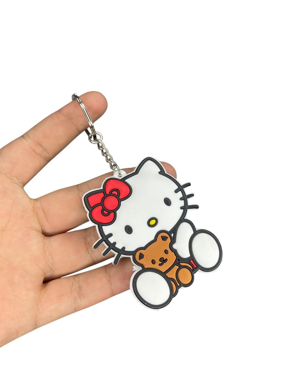 LLavero Goma Plano Hello Kitty Con Osito - Imagen 3