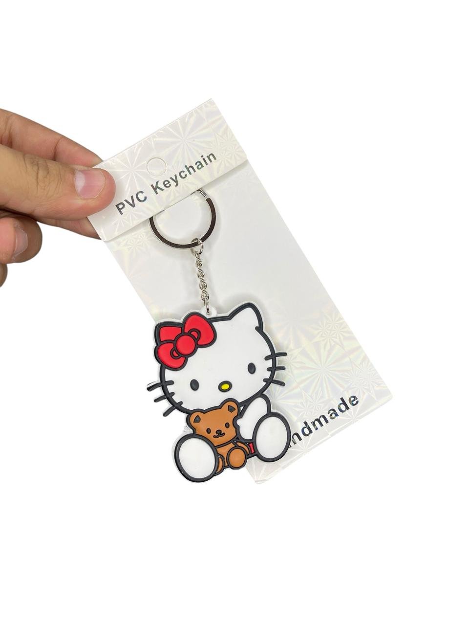 LLavero Goma Plano Hello Kitty Con Osito
