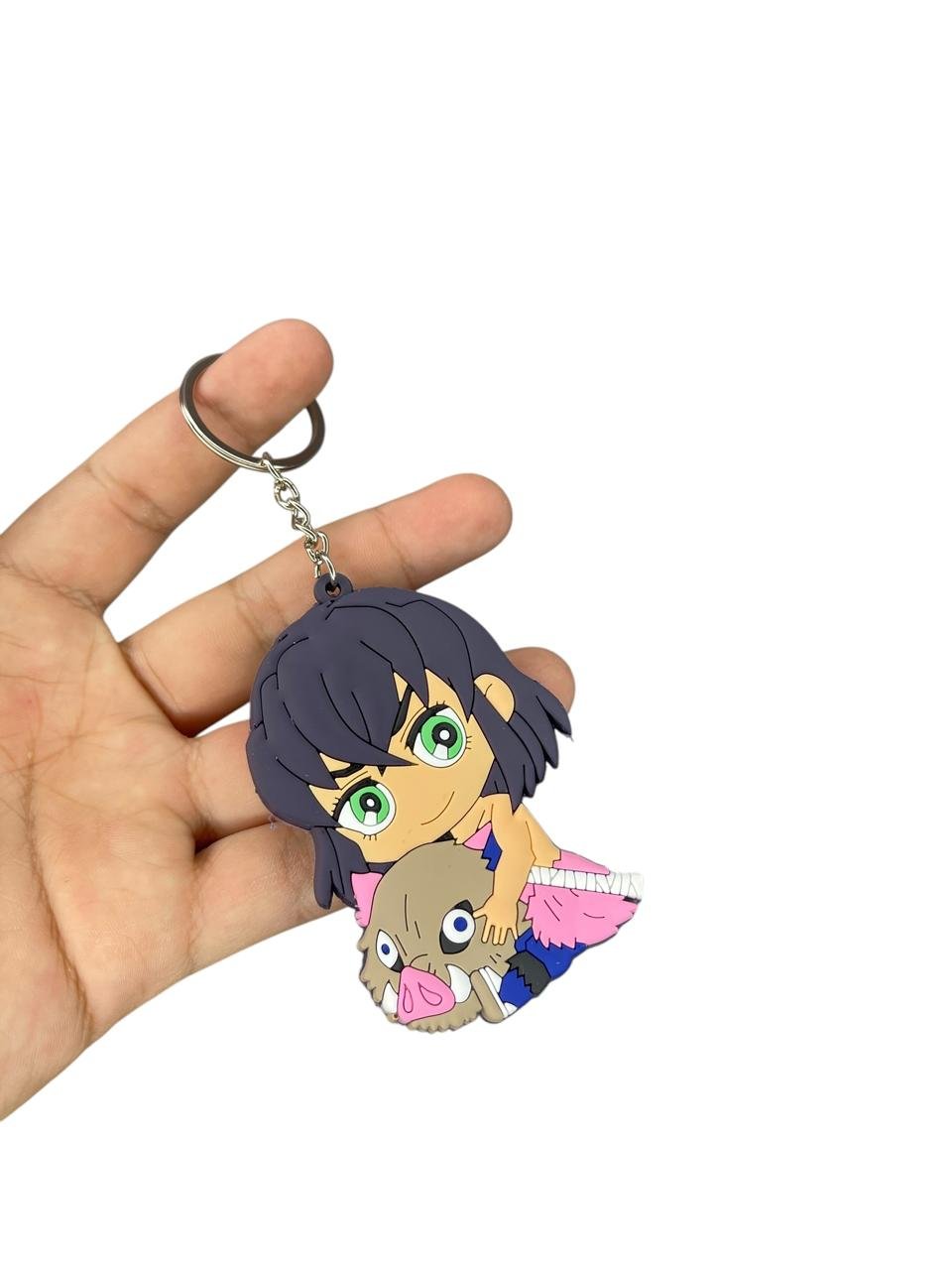 LLavero Goma Plano Inosuke Sentado Demon Slayer - Imagen 3