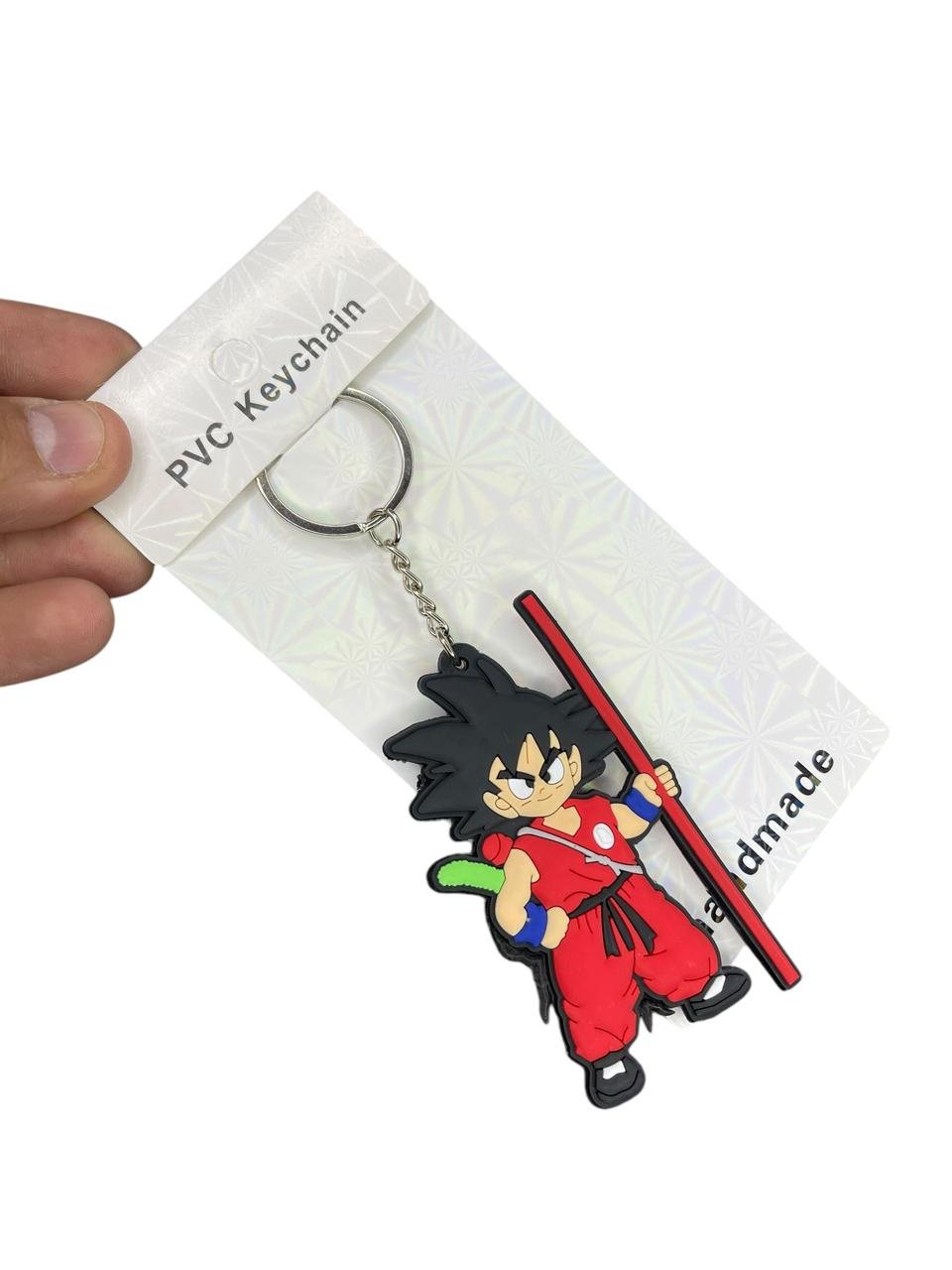 LLavero Goma Plano Goku Baculo Dragon Ball