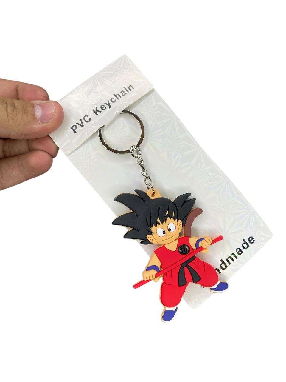 LLavero Goma Plano Goku Baculo Dragon Ball