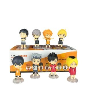 Figuras Coleccionables X8 Haikyuu Tapa Transparente 8cm