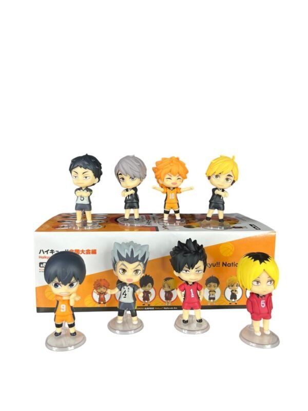 Figuras Coleccionables X8 Haikyuu Tapa Transparente 8cm