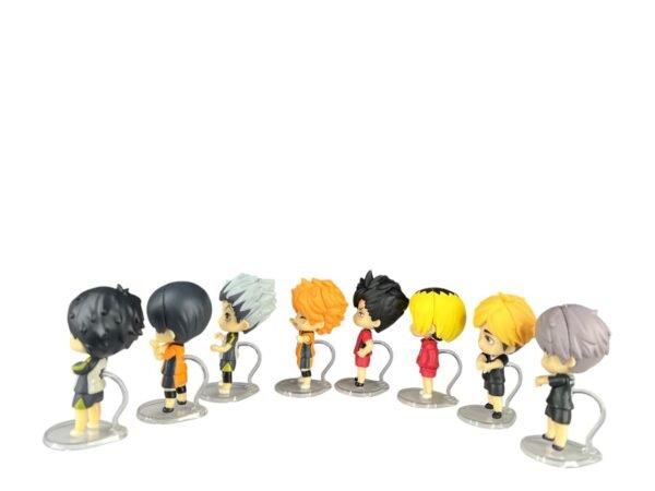 Figuras Coleccionables X8 Haikyuu Tapa Transparente 8cm - Imagen 3
