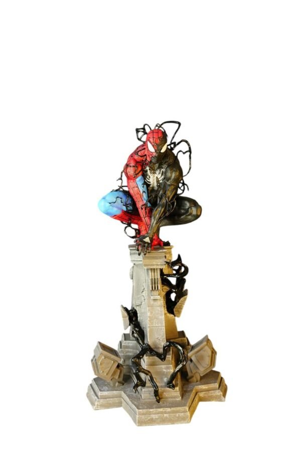 Figura Hombre Araña Mitad Venom 37cm - Con Luz