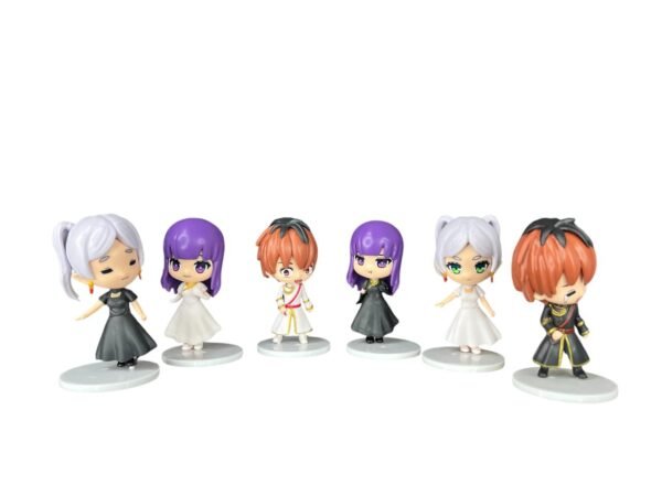 Figuras Coleccionables X6 Frieren Negro Y Blanco 9cm