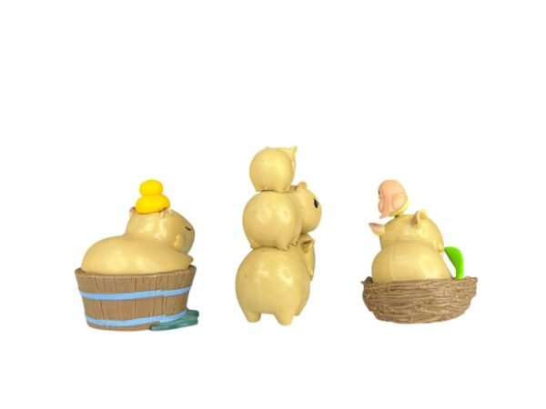 Figuras Coleccionables X7 Capibara Con Animales - Imagen 5