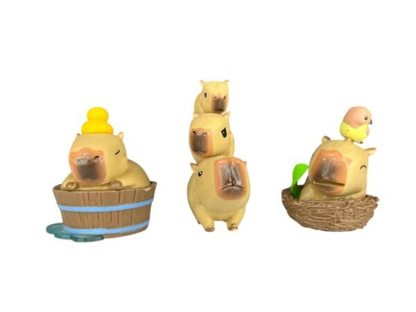 Figuras Coleccionables X7 Capibara Con Animales - Imagen 8
