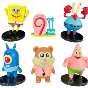 Figuras Coleccionables X6 Bob Esponja 9cm