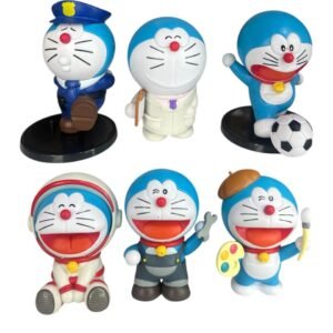 Figuras Coleccionables X6 Doraemon Profesiones 9cm