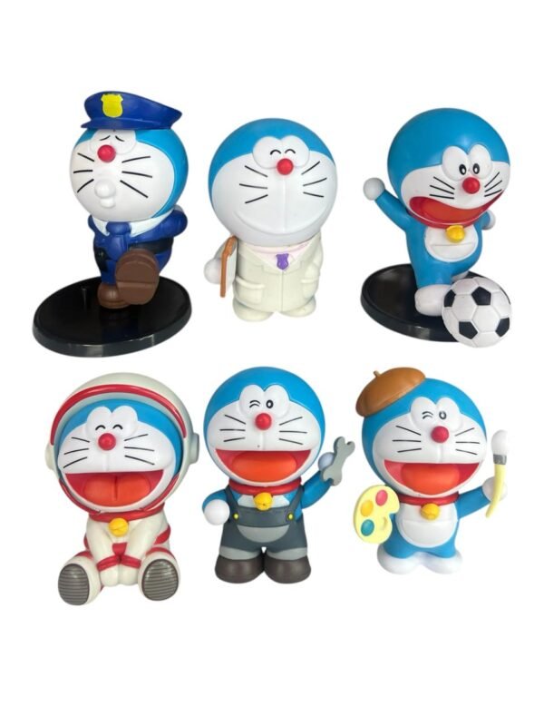Figuras Coleccionables X6 Doraemon Profesiones 9cm