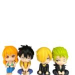 Figuras Coleccionables X4 One Piece Sentados - 10cm