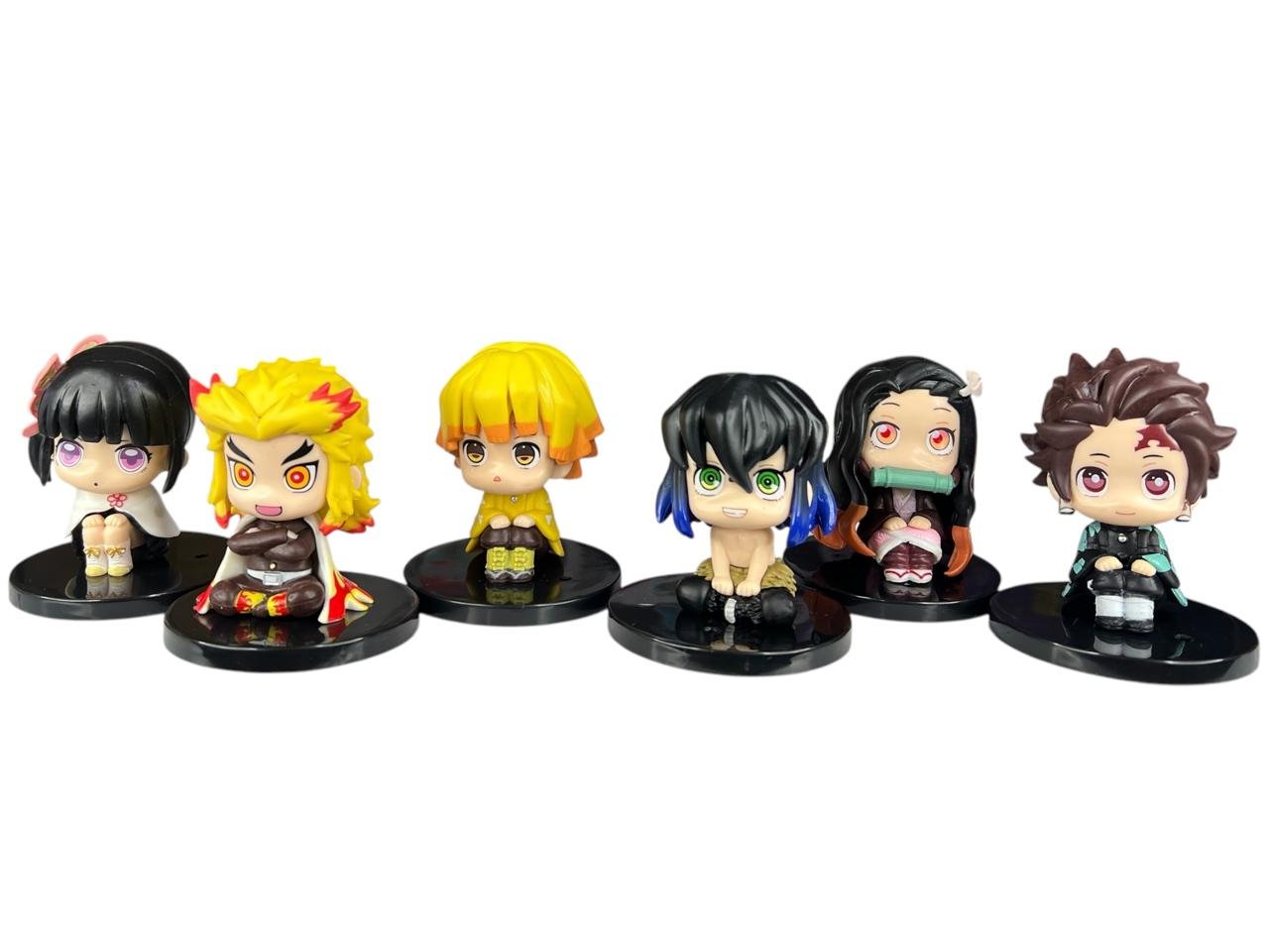 Mi Figuras Coleccionables X6 Cabezones Demon Slayer Sentados 6cm - Imagen 6