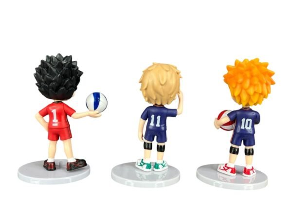Figuras Coleccionables X6 Haikyu Con Balón Tapa Blanca10cm - Imagen 4