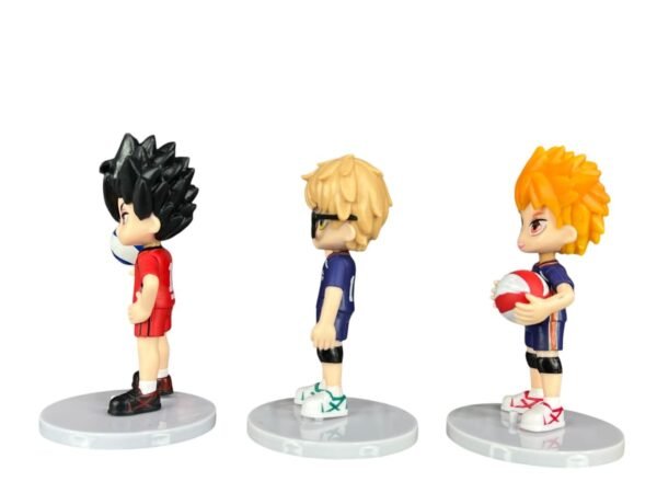 Figuras Coleccionables X6 Haikyu Con Balón Tapa Blanca10cm - Imagen 5