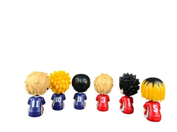 Figuras Coleccionables X6 Haikyu Sentados 6cm - Imagen 3