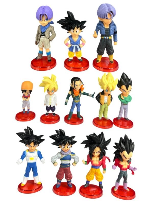 Mini Figuras Coleccionables X12 - Dragon Ball Base Roja 7cm