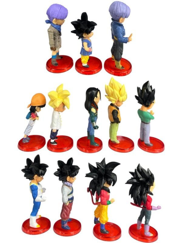 Mini Figuras Coleccionables X12 - Dragon Ball Base Roja 7cm - Imagen 2