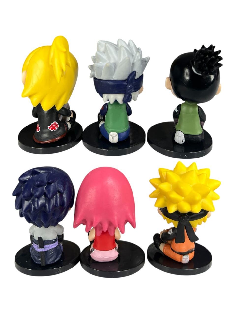 Figuras Coleccionables X6 Naruto Sentados 8cm - Imagen 3