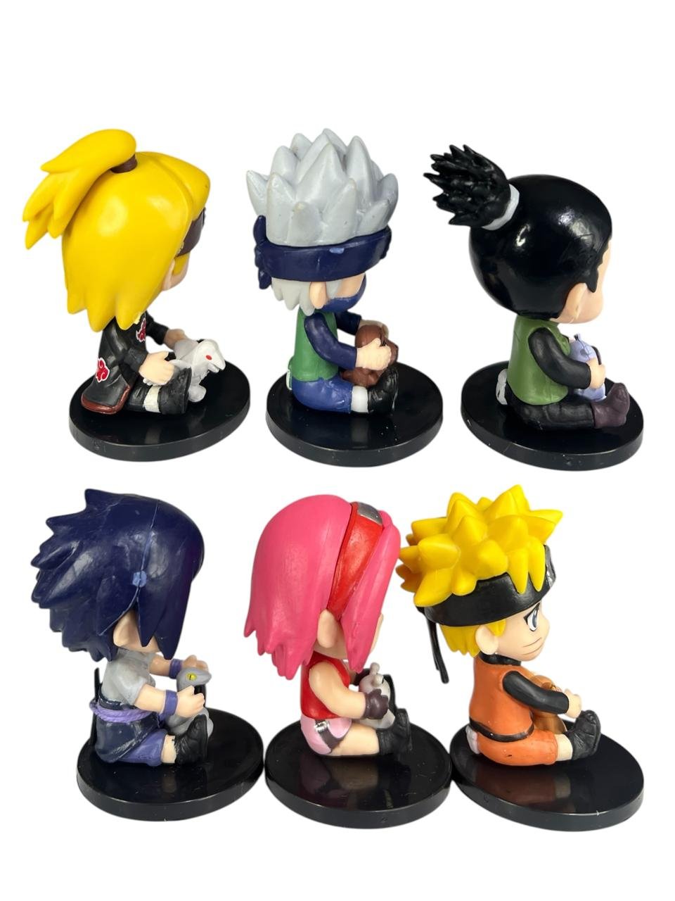 Figuras Coleccionables X6 Naruto Sentados 8cm - Imagen 2