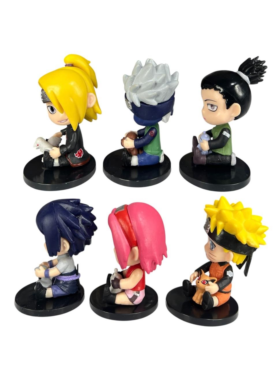 Figuras Coleccionables X6 Naruto Sentados 8cm - Imagen 4