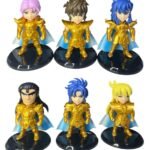 Figuras Coleccionables X6 Caballeros Del Zodiaco Base Negra