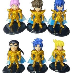Figuras Coleccionables X6 Caballeros Del Zodiaco Base Negra