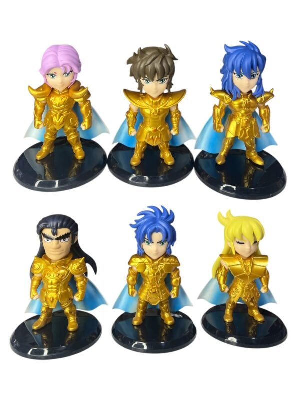 Figuras Coleccionables X6 Caballeros Del Zodiaco Base Negra