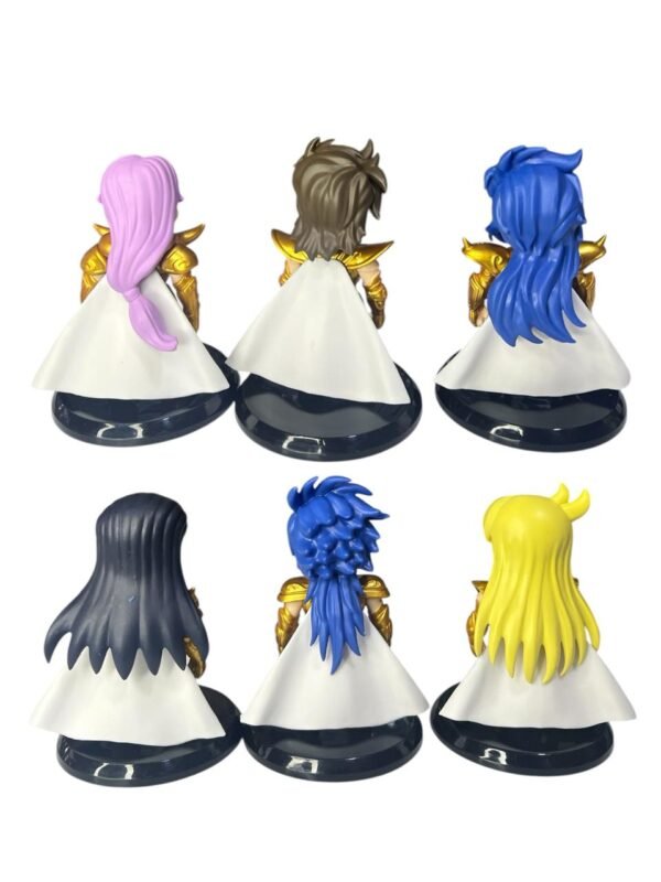 Figuras Coleccionables X6 Caballeros Del Zodiaco Base Negra - Imagen 3