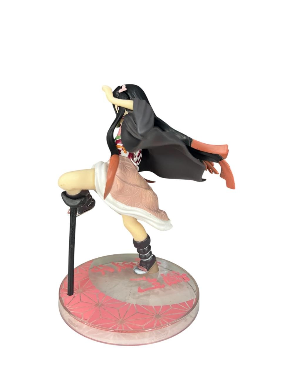 Figura Nezuko Pose Batalla 16cm Base Transparente Demon Slayer - Imagen 3