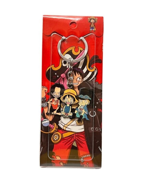 LLavero Acero Luffy Ace y Sabo One Piece - Imagen 2