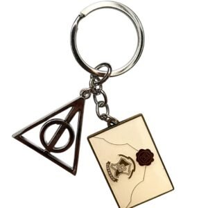 LLavero Acero Dos Dijes Harry Potter
