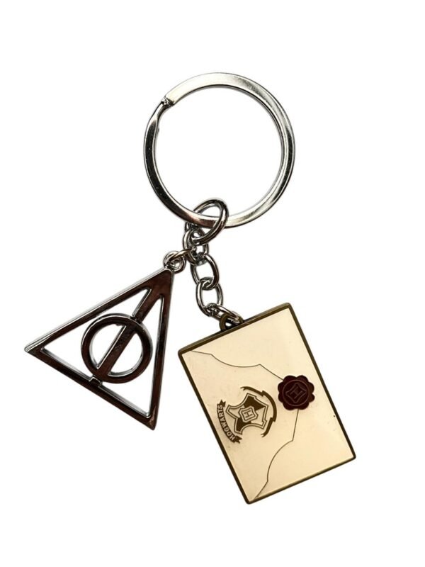 LLavero Acero Dos Dijes Harry Potter