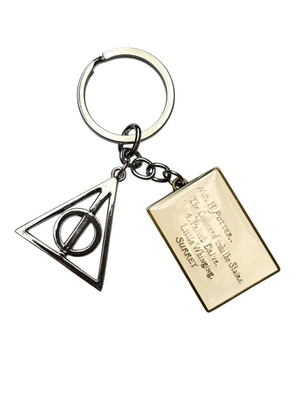 LLavero Acero Dos Dijes Harry Potter - Imagen 2