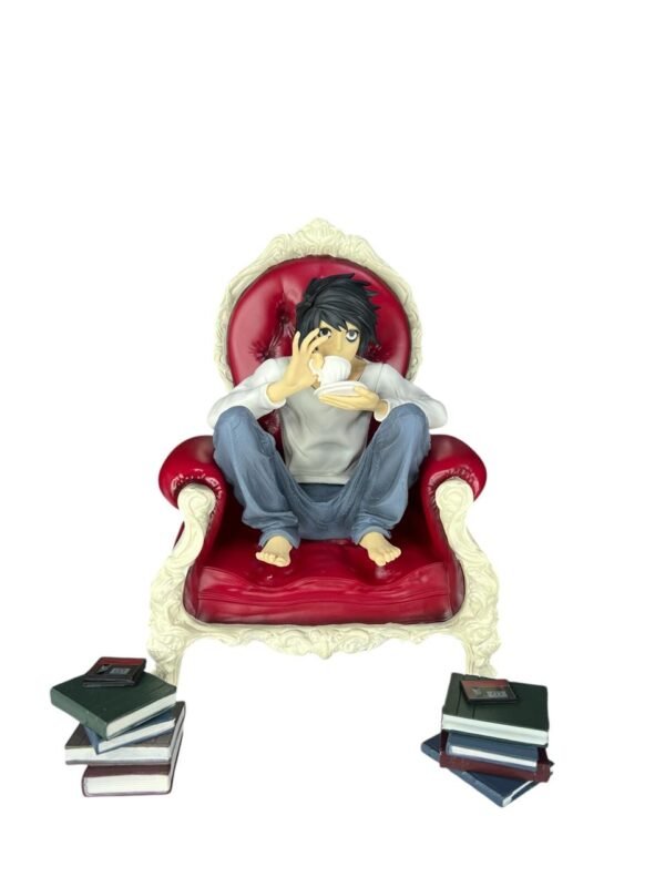Figura L Sentado Con Taza 23cm Death Note - Imagen 2