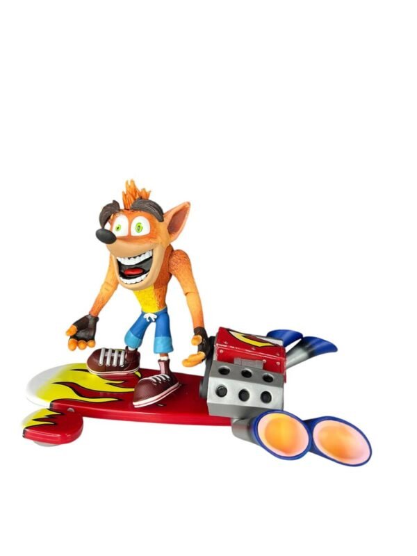 Figura Articulada Crash Bandicoot Patineta 18cm - Imagen 5