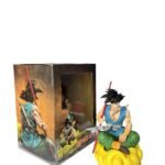 Figura Goku En La Nube Y Con Baston 23cm / Dragon Ball Z